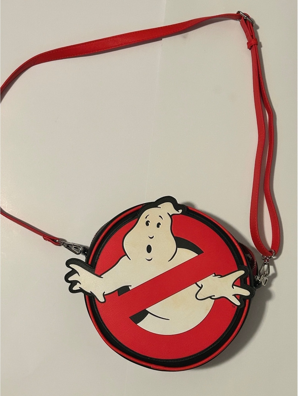 Loungefly Ghostbusters Crossbody Bag with Iconic Ghost Logo and Slime Design
